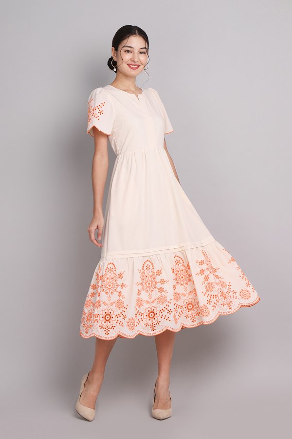 [Backorder] Ruby Dress In Blush Tangerine