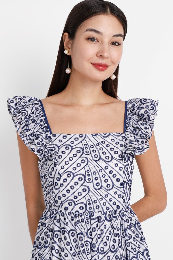 Cielo Dress In Navy Blue