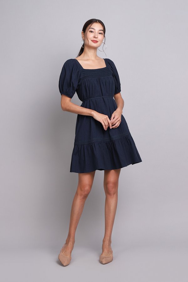 Solana Dress In Navy Blue