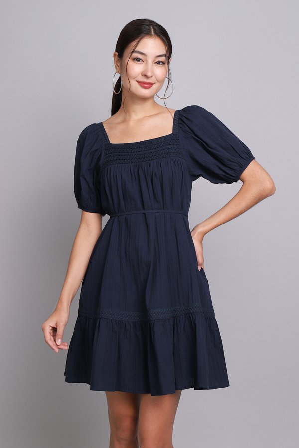 Solana Dress In Navy Blue