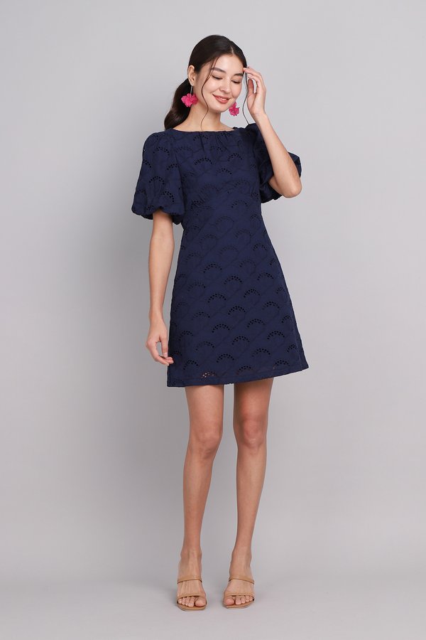 Sybil Dress In Navy Blue