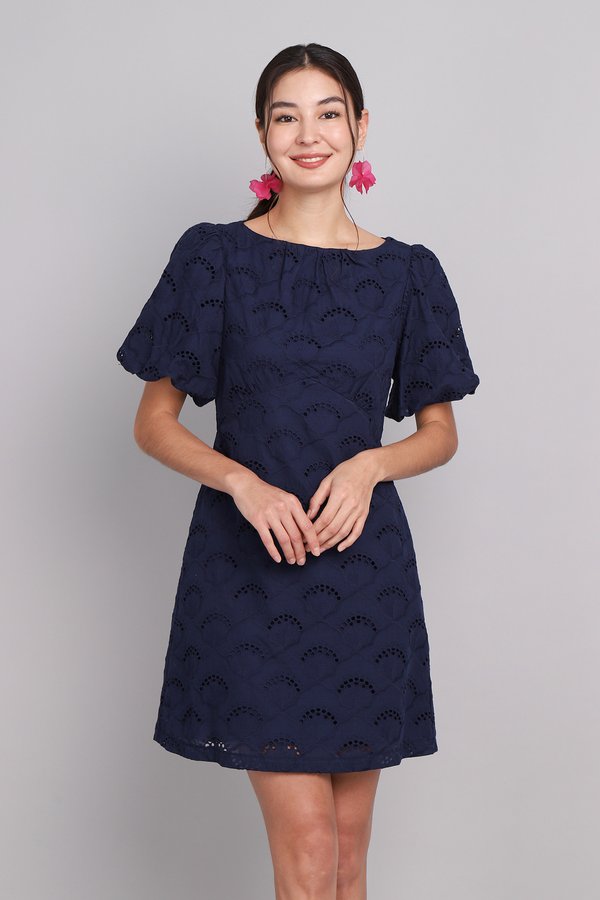 Sybil Dress In Navy Blue