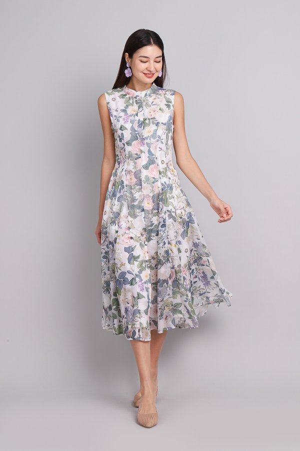 [Backorder] Wisteria Dress In Watercolour Florals