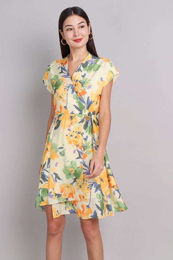 [Backorder] Aiko Dress In Yellow Florals