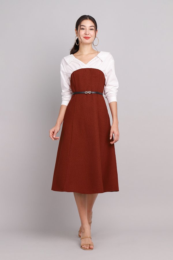 Carrie Dress In White Sienna