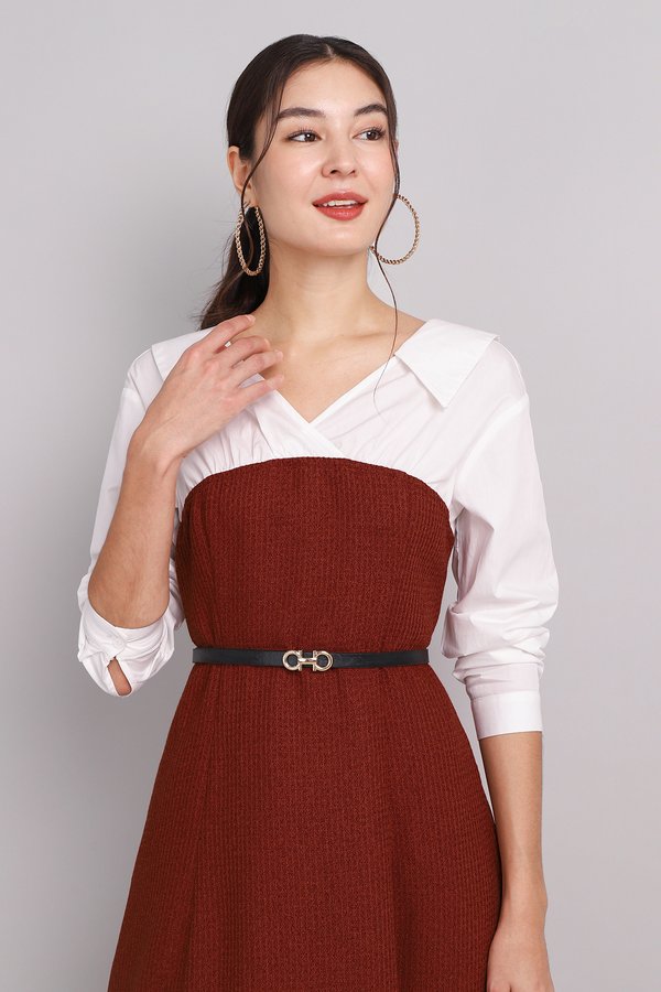 Carrie Dress In White Sienna