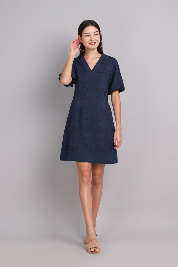 Kara Dress In Navy Blue