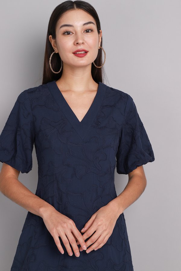Kara Dress In Navy Blue