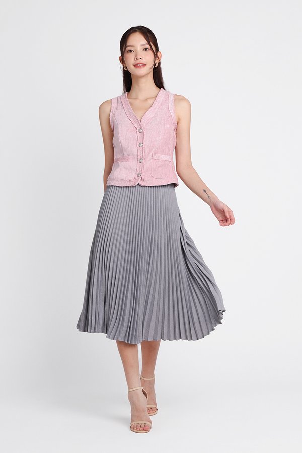 Aimee Skirt In Textured Grey
