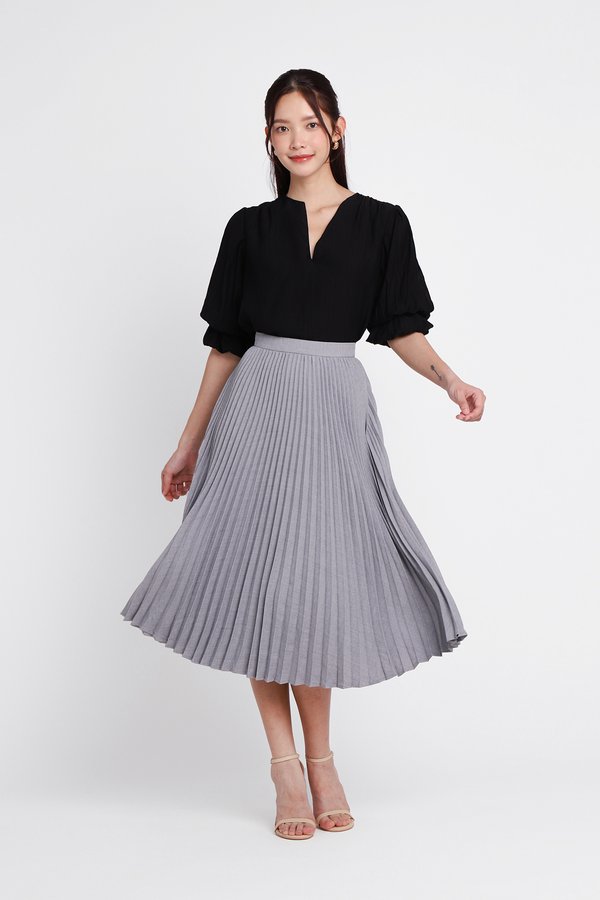 Aimee Skirt In Textured Grey