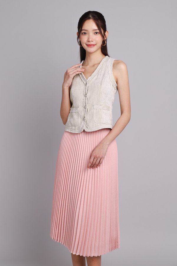 Fleur Top In Ivory Tweed