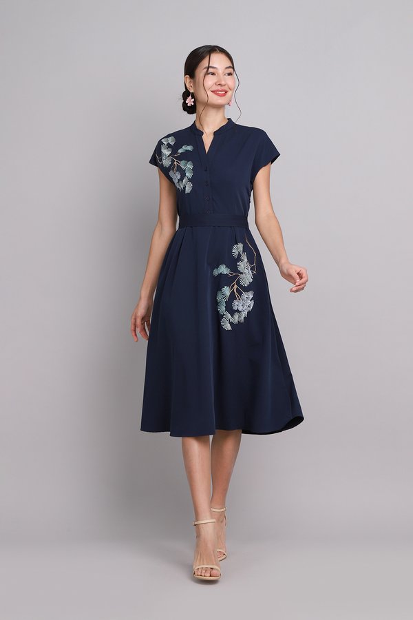 [Backorder] Liberty Dress In Navy Blue