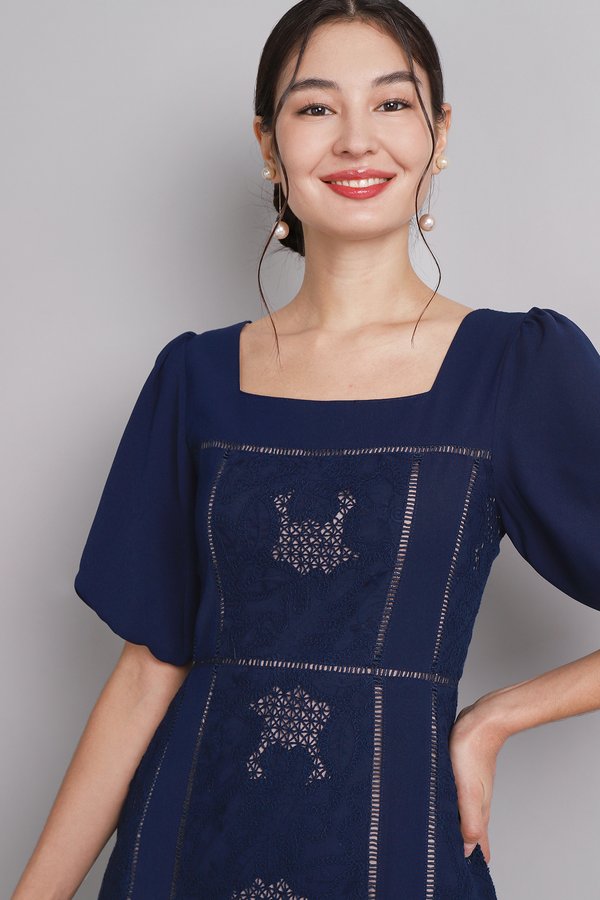 Angelica Dress In Navy Blue