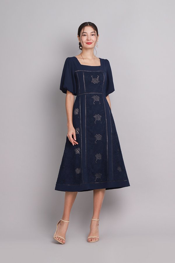 Angelica Dress In Navy Blue