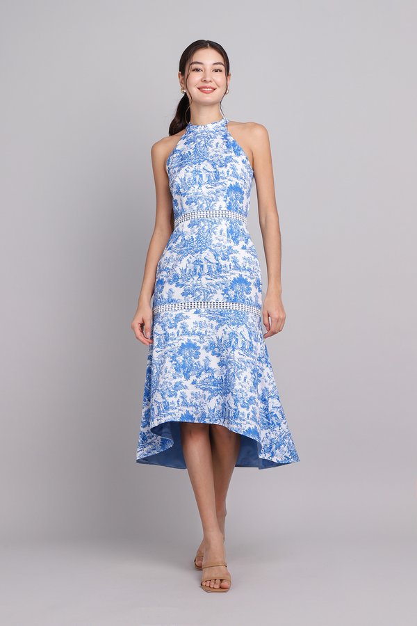 Emmeline Dress In Blue Porcelain