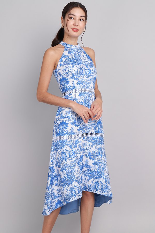 Emmeline Dress In Blue Porcelain