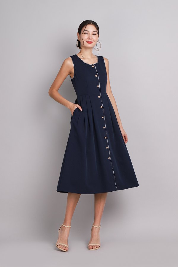 Sonnet Dress In Navy Blue