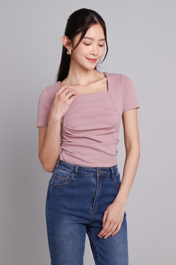Emi Top In Dusty Pink