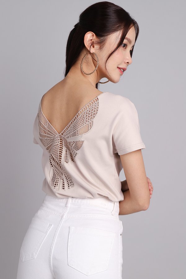 Hummingbird Top In Light Taupe