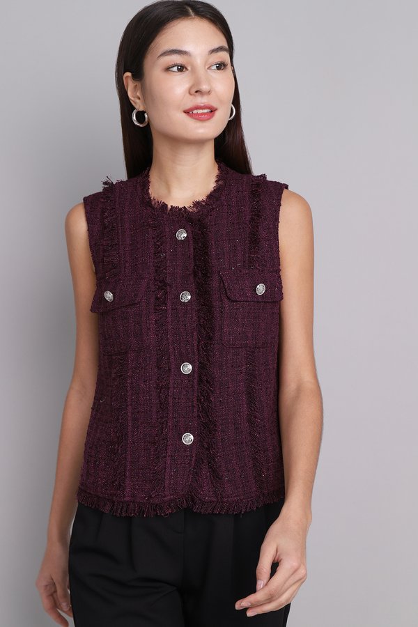 Divine Top In Burgundy