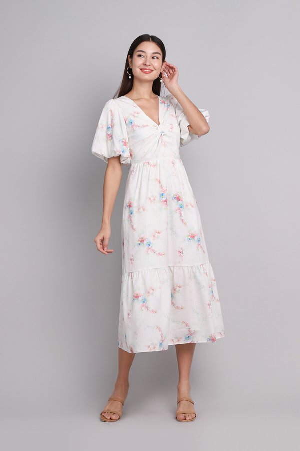 Maeve Dress In White Florals
