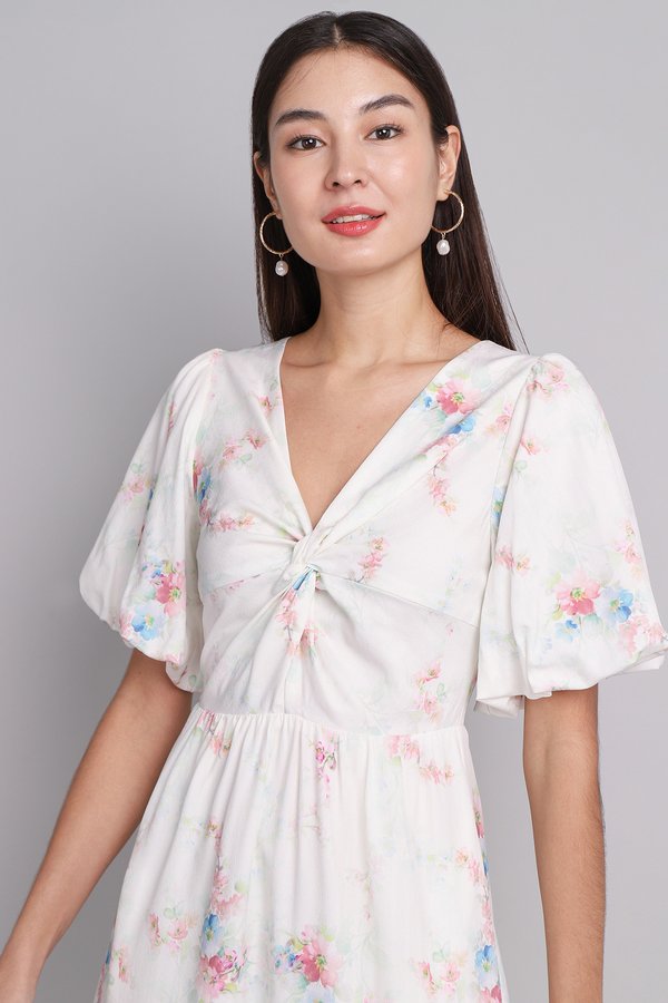 Maeve Dress In White Florals
