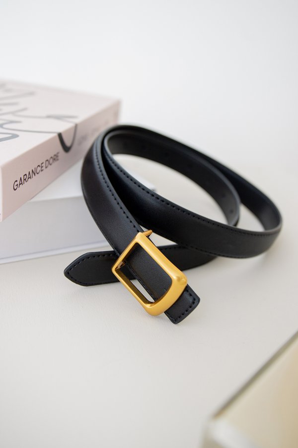 Square Buckle Belt In Black
