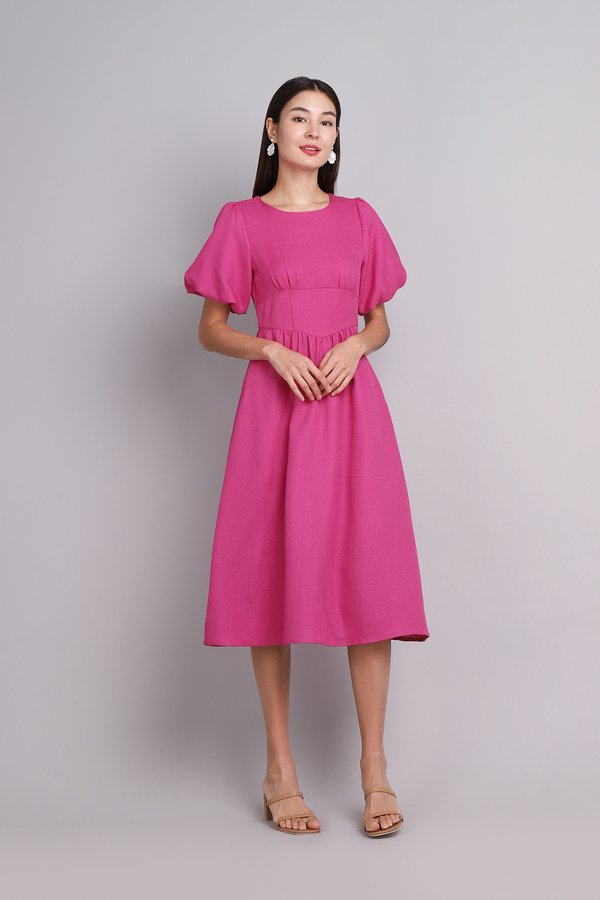 Esthera Dress In Hot Pink