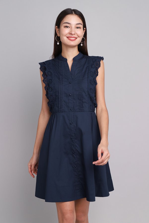 Jeanie Dress In Navy Blue