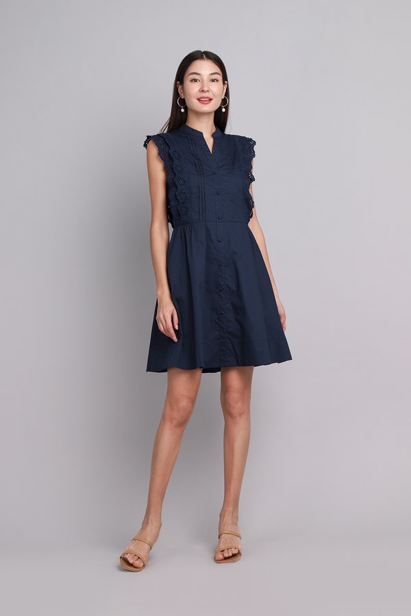 Jeanie Dress In Navy Blue