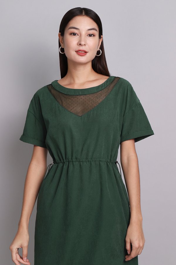 Lyndsey Dress In Muted Green