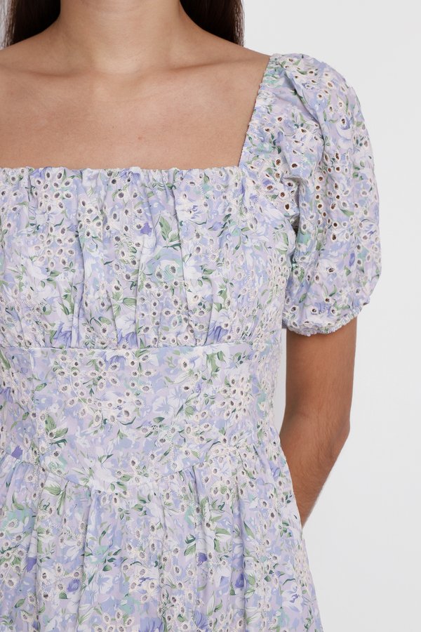 Anthea Dress In Lavender Florals