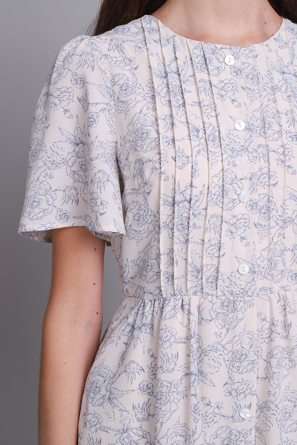 [Backorder] Bethany Romper Dress In Ivory Porcelain