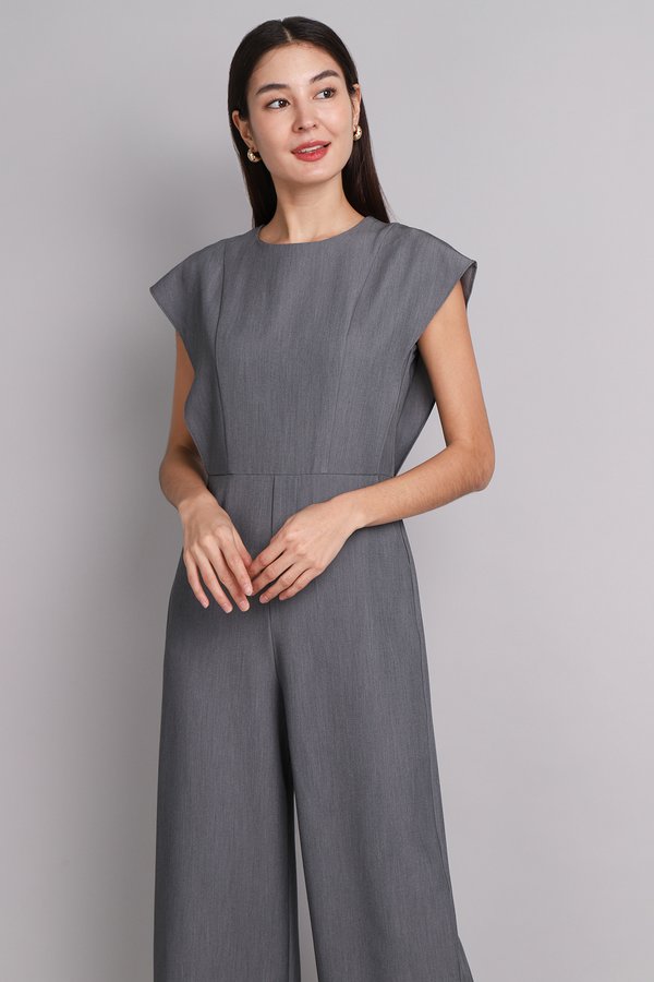 Clementine Romper In Chic Grey