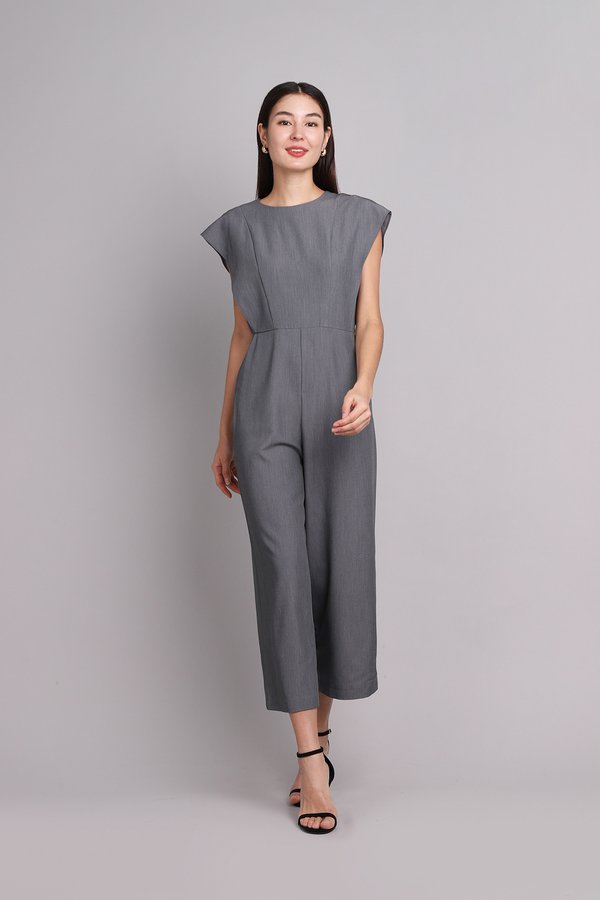 Clementine Romper In Chic Grey
