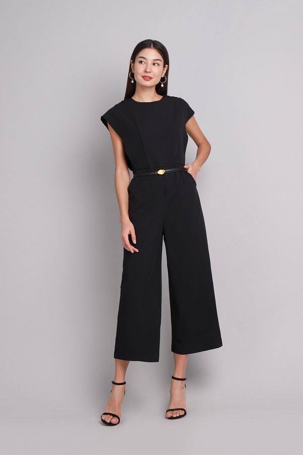 Clementine Romper In Classic Black
