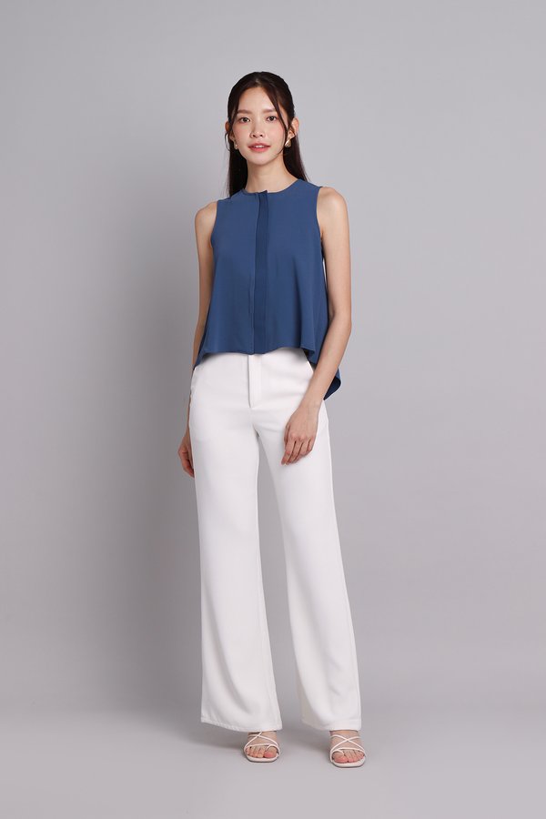 Enya Top In Muted Blue