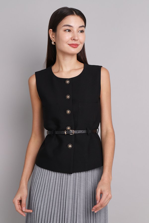 Lenora Top In Classic Black