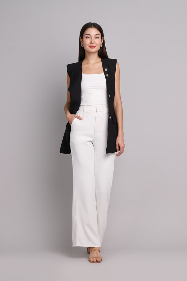 Bridgerton Vest Top In Classic Black