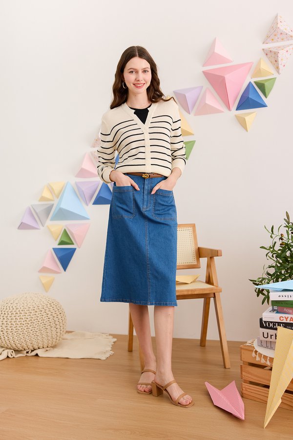 Leticia Top In Cream Stripes
