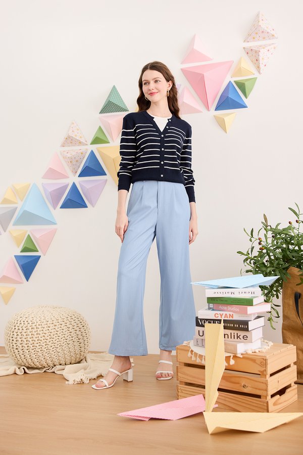 Leticia Top In Navy Stripes