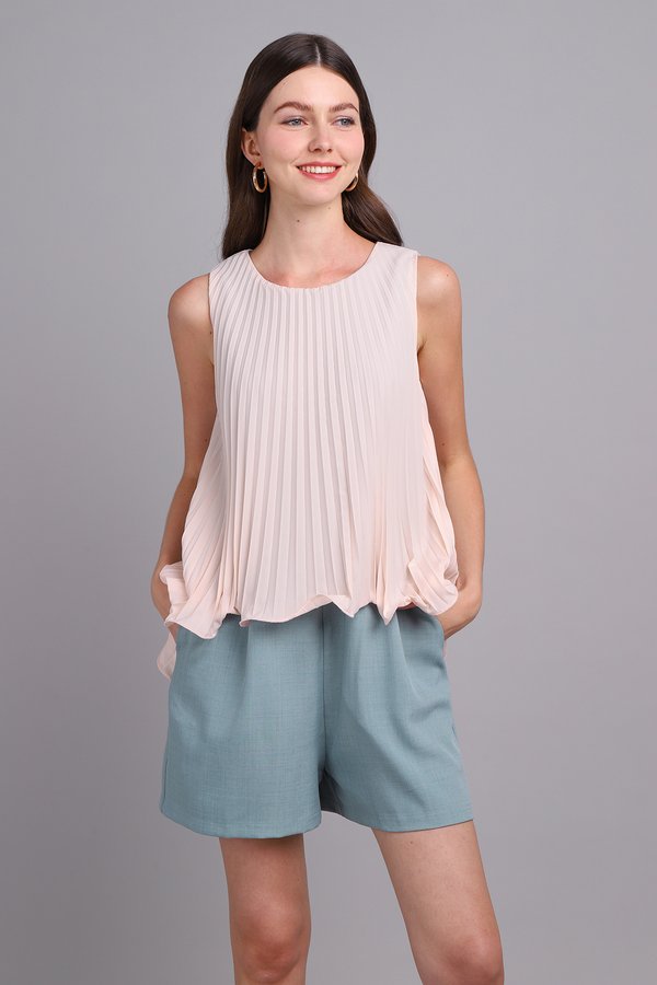 Holly Romper In Blush Blue