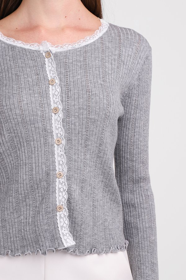 Lilyanna Top In Heather Grey