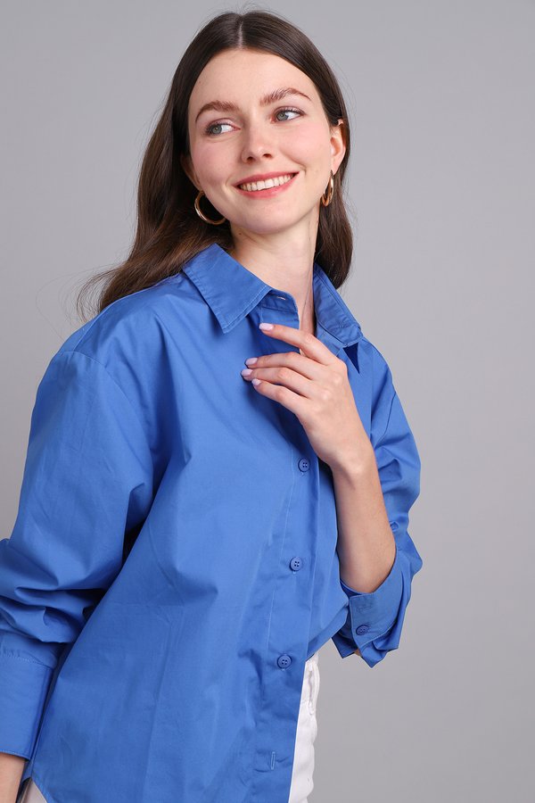 Cyrus Top In Cornflower Blue
