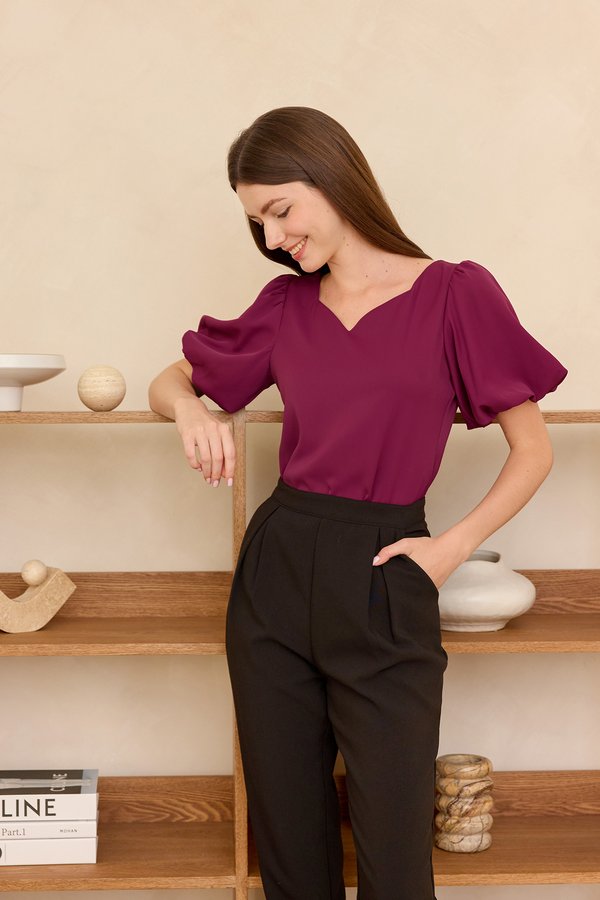 Angelo Top In Plum