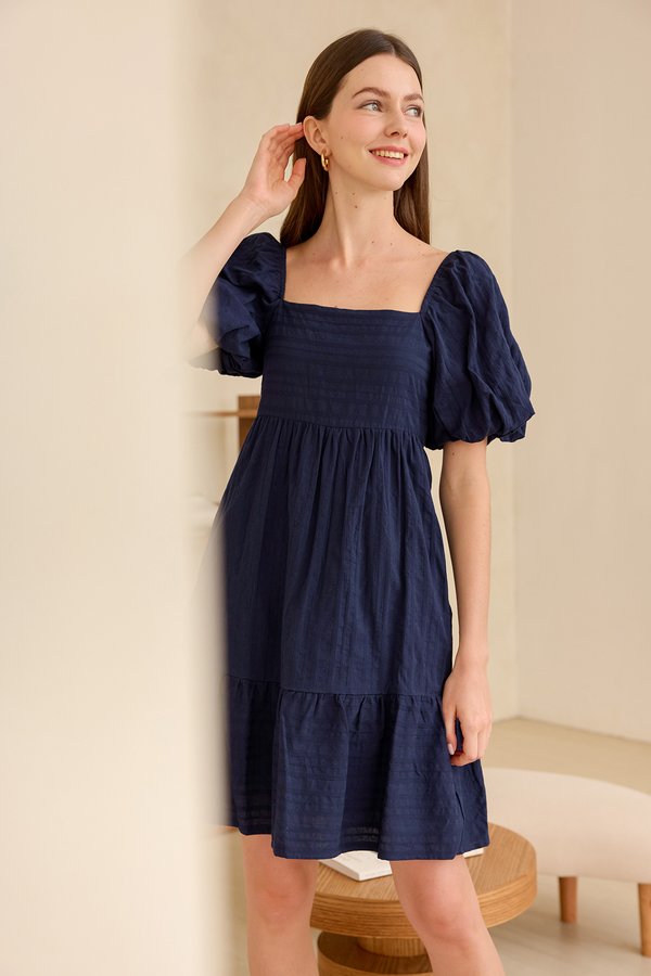 Sloane Dress In Navy Blue