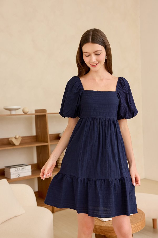 Sloane Dress In Navy Blue