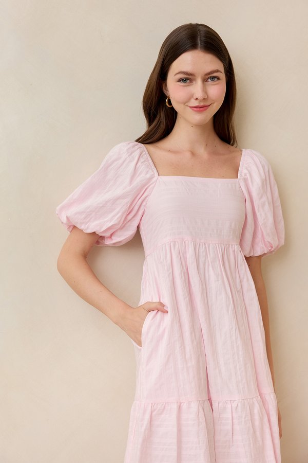 Sloane Dress In Pastel Pink