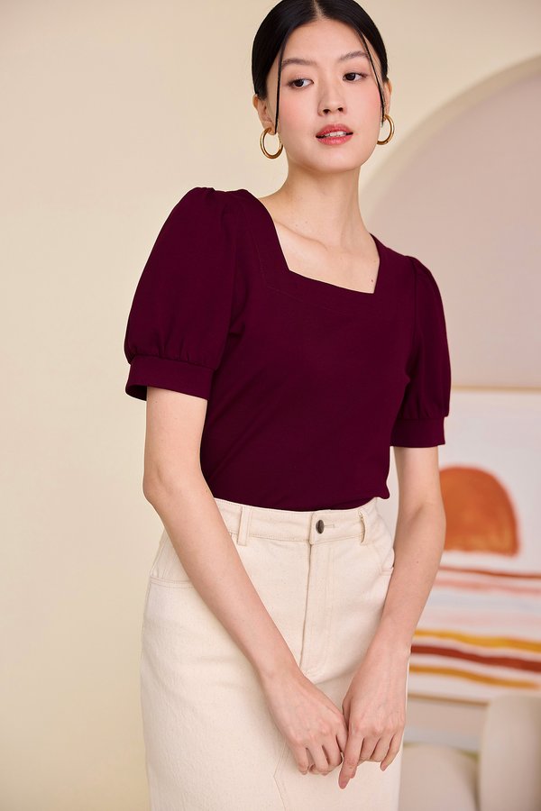 [Backorder] Montana Top In Burgundy