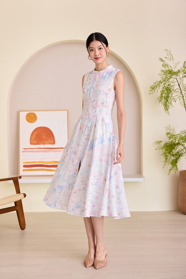 Wisteria Dress In Soft Florals